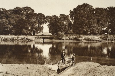 The river at the Isleworth ferry looking towards the green glades of Kew Gardens, from Wonderful London, published 1926-27 by English Photographer